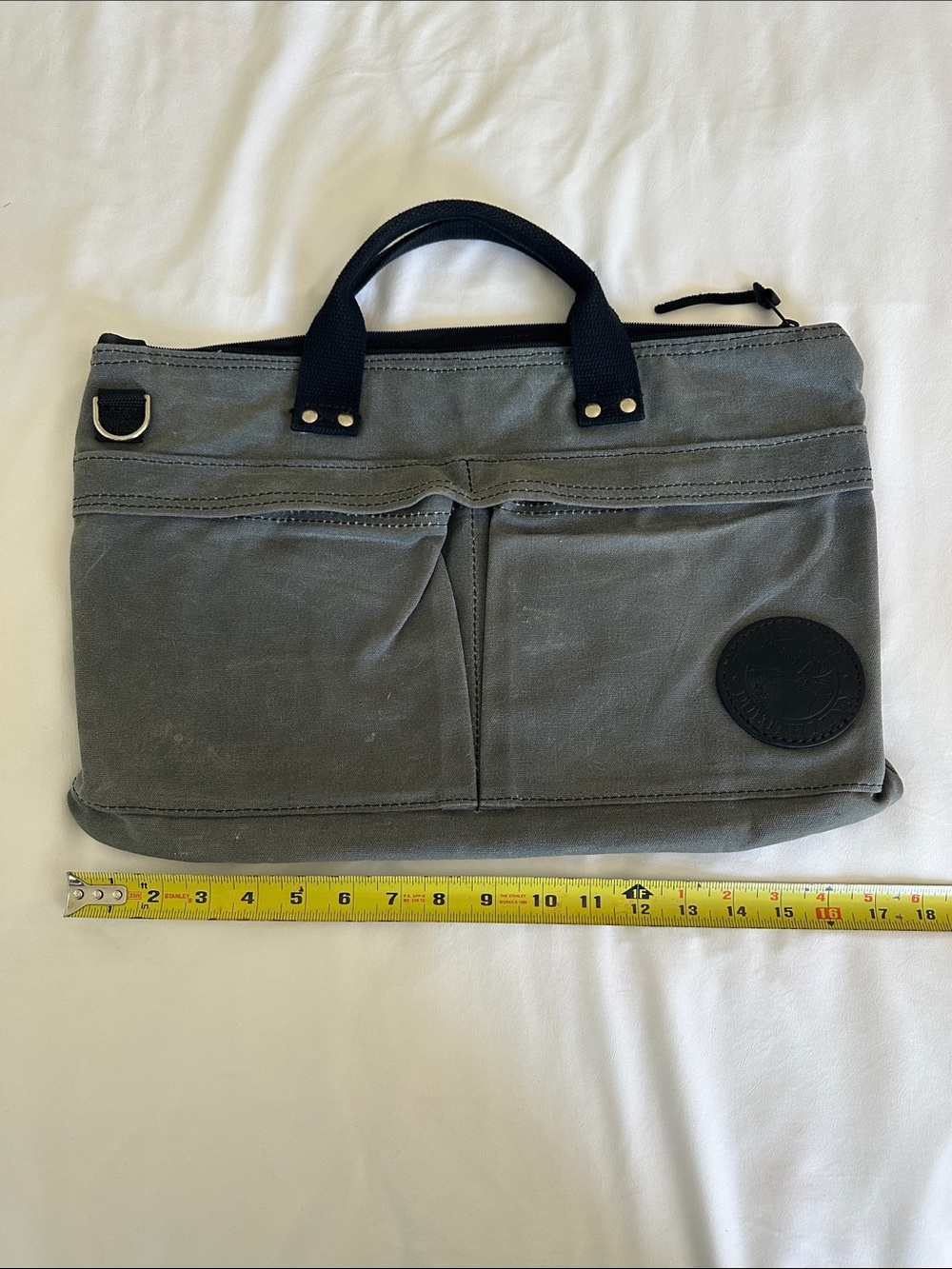 Duluth Pack City Briefcase in Gray with Black Handles